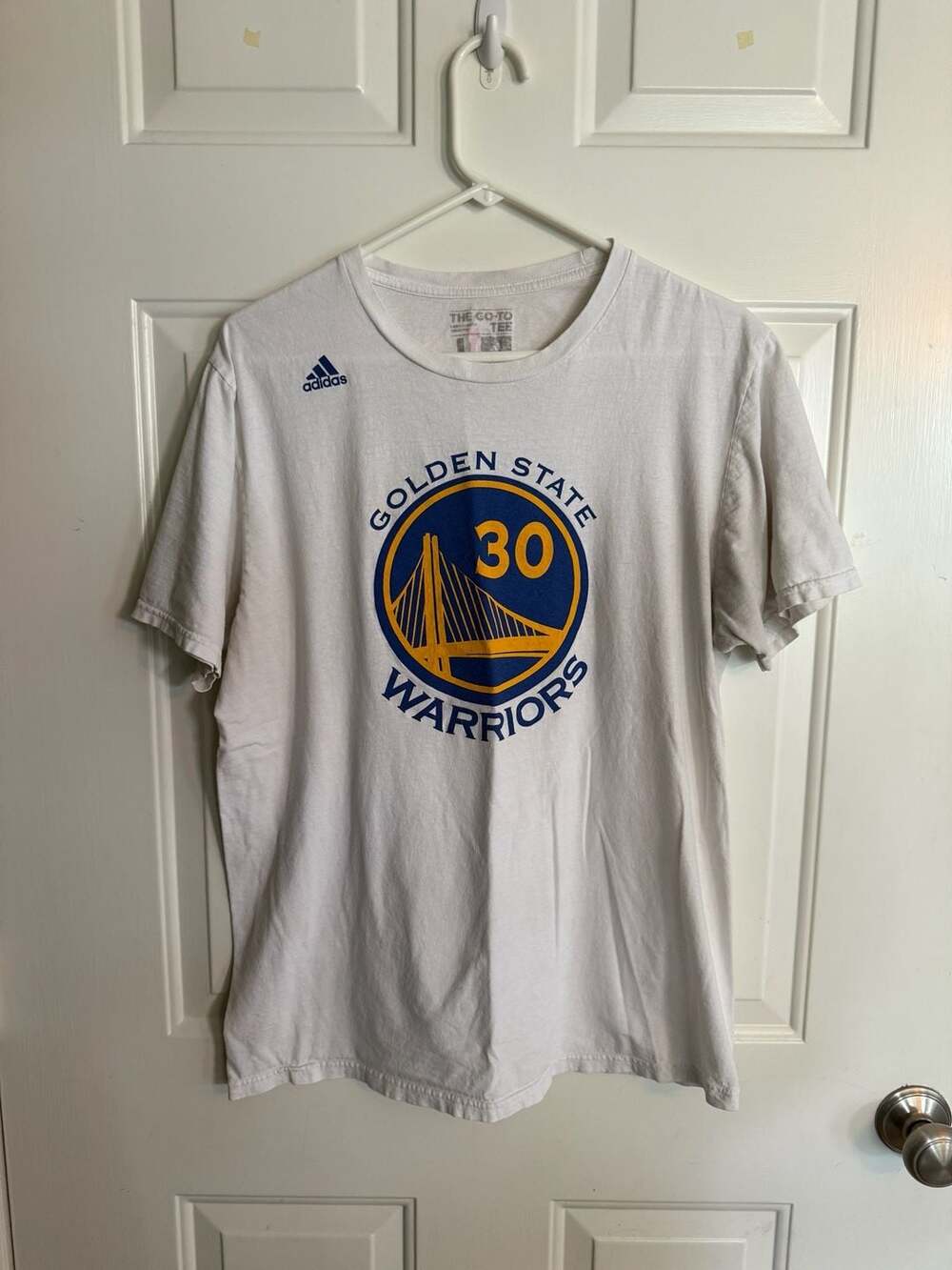 Adidas Golden State Warriors Stephen Curry 30 T-Shirt Size L White